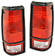 Driver and Passenger Side Halogen Tail Light, Without bulb(s), OE Replacement