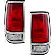 Driver and Passenger Side Halogen Tail Light, Without bulb(s), OE Replacement