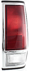 Driver and Passenger Side Halogen Tail Light, Without bulb(s), OE Replacement