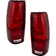 1988 Chevrolet C2500 - Driver and Passenger Side Halogen Tail Light, With bulb(s), For Models Without 15,000 Lbs. Gross Vehicle Weight, OE Replacement