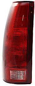 1988 Chevrolet C2500 - Driver and Passenger Side Halogen Tail Light, With bulb(s), For Models Without 15,000 Lbs. Gross Vehicle Weight, OE Replacement