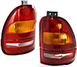 Driver and Passenger Side Halogen Tail Light, Without bulb(s), OE Replacement