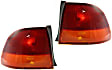 Driver and Passenger Side, Outer Halogen Tail Light, Without bulb(s), OE Replacement