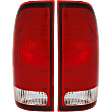 Driver and Passenger Side Halogen Tail Light, Without bulb(s), OE Replacement, Styleside, CAPA Certified