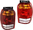 Driver and Passenger Side Halogen Tail Light, Without bulb(s), OE Replacement