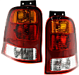 Driver and Passenger Side Halogen Tail Light, Without bulb(s), OE Replacement
