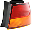 Driver and Passenger Side, Outer Halogen Tail Light, Without bulb(s), OE Replacement