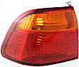 Driver and Passenger Side, Outer Halogen Tail Light, Without bulb(s), OE Replacement