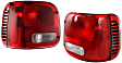 Driver and Passenger Side Halogen Tail Light, Without bulb(s), OE Replacement