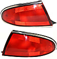 Driver and Passenger Side Halogen Tail Light, Without bulb(s), OE Replacement