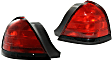 Driver and Passenger Side Halogen Tail Light, Without bulb(s), OE Replacement