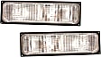 Front, Driver and Passenger Side Turn Signal Lights, without Bulb, For Models with Dual Sealed Beam Headlights