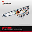 Front, Driver and Passenger Side Turn Signal Lights, without Bulb, For Models with Dual Sealed Beam Headlights