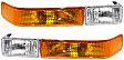 Front, Driver and Passenger Side Turn Signal Light, Without bulb(s)