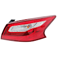 Driver and Passenger Side, Inner and Outer Halogen Tail Light, With bulb(s), OE Replacement