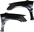 Front, Driver and Passenger Side Fenders, With body cladding holes
