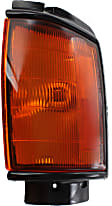 Driver and Passenger Side Corner Lights, With Bulb, With Black Trim