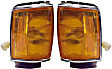 Driver and Passenger Side Corner Lights, With Bulb, With Chrome Trim