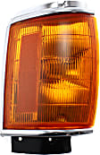 Driver and Passenger Side Corner Lights, With Bulb, With Chrome Trim