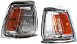 Driver and Passenger Side Corner Lights, With Bulb, With Chrome Trim
