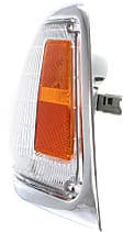 Driver and Passenger Side Corner Lights, With Bulb, With Chrome Trim