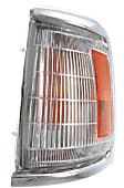 Driver and Passenger Side Corner Lights, With Bulb, With Chrome Trim