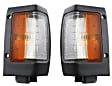 Driver and Passenger Side Corner Lights, With Bulb, With Black Trim