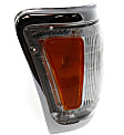 Driver and Passenger Side Corner Lights, With Bulb, With Chrome Trim