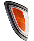 Driver and Passenger Side Corner Lights, With Bulb, With Black Trim