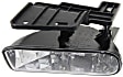 Front, Driver and Passenger Side Halogen Fog Lights, with Bulbs, Plastic Lens, Clear Lens, CAPA Certified