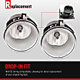 Front, Driver and Passenger Side Fog Lights, With Bulb(s), Halogen