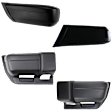 Front and Rear, Driver and Passenger Side Bumper End, Textured Plastic