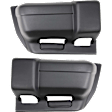 Front, Driver and Passenger Side Bumper End, Textured Plastic