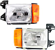 1990 Ford F-350 - Driver and Passenger Side Halogen Headlight, With bulb(s), OE Replacement