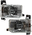 Driver and Passenger Side Halogen Headlight, With bulb(s), OE Replacement