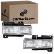 1988-1999 Chevrolet C1500 - Driver and Passenger Side Halogen Headlight, With bulb(s), OE Replacement