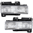 1992-1999 GMC C2500 Suburban - Driver and Passenger Side Halogen Headlight, With bulb(s), OE Replacement, CAPA Certified