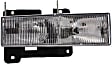1992-1999 GMC C2500 Suburban - Driver and Passenger Side Halogen Headlight, With bulb(s), OE Replacement, CAPA Certified