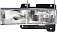 1992-1999 GMC C2500 Suburban - Driver and Passenger Side Halogen Headlight, With bulb(s), OE Replacement, CAPA Certified