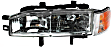 1992 Honda Accord - Driver and Passenger Side Halogen Headlight, With bulb(s), OE Replacement