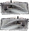1989-1995 Plymouth Acclaim - Driver and Passenger Side Halogen Headlight, With bulb(s), OE Replacement