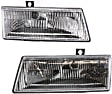 Driver and Passenger Side Halogen Headlight, With bulb(s), OE Replacement