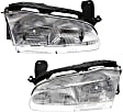 Driver and Passenger Side Halogen Headlight, With bulb(s), OE Replacement