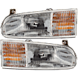 1995-1997 Ford Windstar - Driver and Passenger Side Halogen Headlight, With bulb(s), OE Replacement