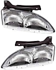 1995-1999 Chevrolet Cavalier - Driver and Passenger Side Halogen Headlight, With bulb(s), OE Replacement