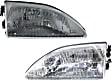 Driver and Passenger Side Halogen Headlight, With bulb(s), OE Replacement