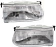 Driver and Passenger Side Halogen Headlight, With bulb(s), OE Replacement