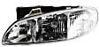 1996-1998 Pontiac Grand Am - Driver and Passenger Side Halogen Headlight, With bulb(s), OE Replacement