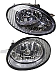 Driver and Passenger Side Halogen Headlight, With bulb(s), OE Replacement