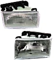 Driver and Passenger Side Halogen Headlight, With bulb(s), OE Replacement